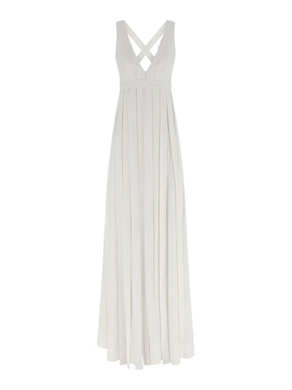 GIOVANNI BEDIN: Knielange Kleider - Knielanges Kleid - Weiß