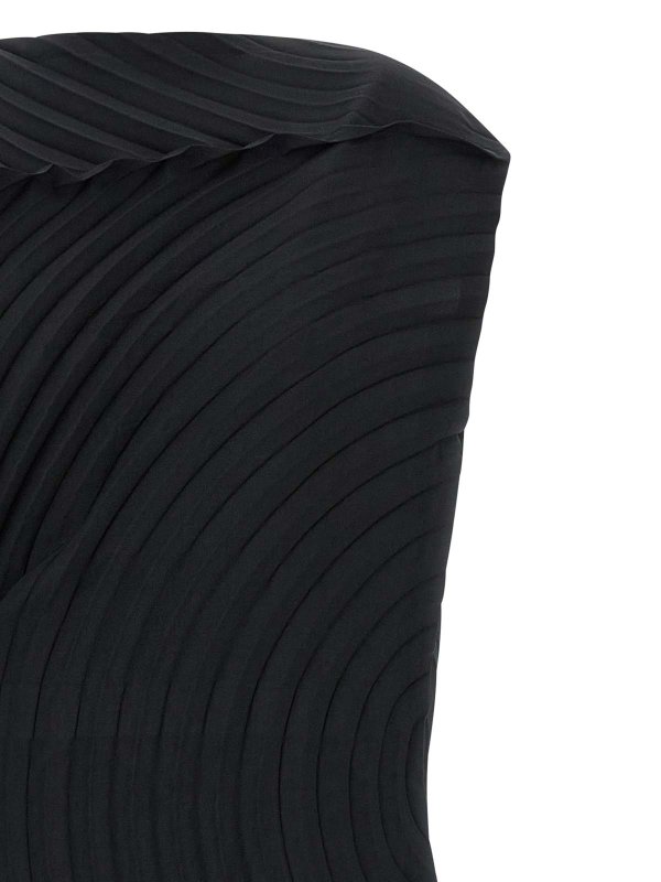 The Best Shops PLEATS PLEASE ISSEY MIYAKE: Knielange Kleider - Knielanges Kleid - Schwarz