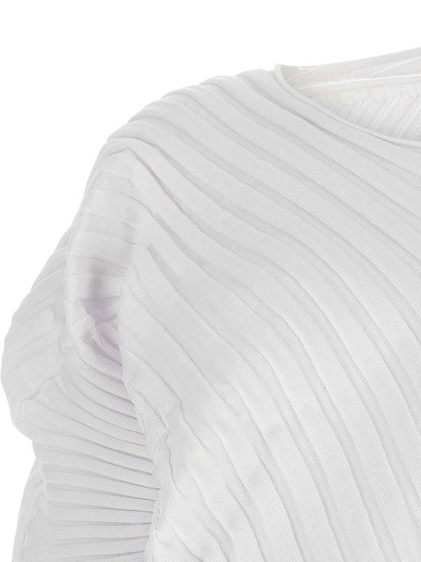 The Best Shops PLEATS PLEASE ISSEY MIYAKE: Tops und Tank Tops - Top - Weiß