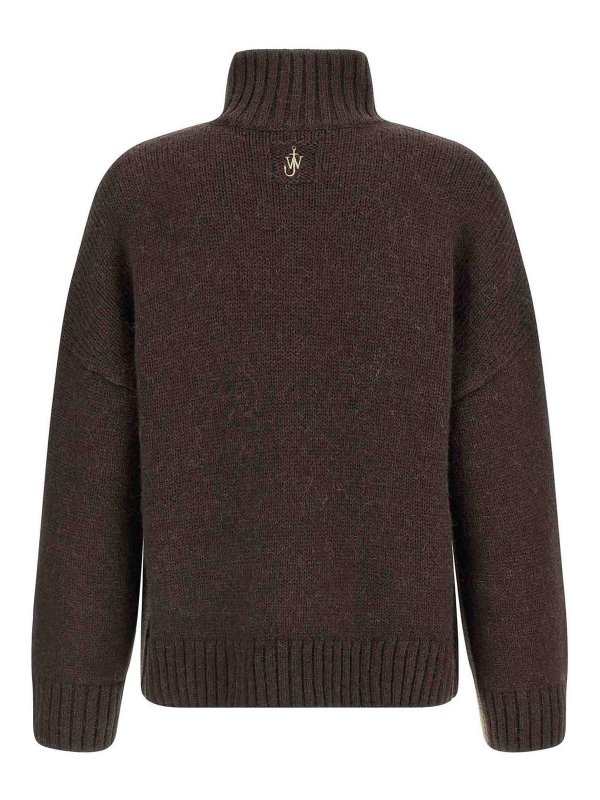 J.W. ANDERSON: cardigans online - Two Tone Patch Pocket Sweater