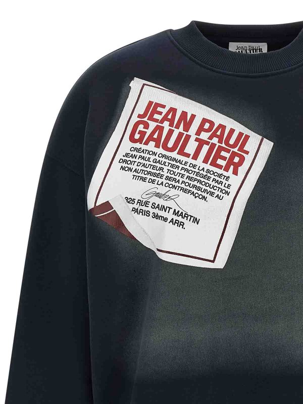 The Best Shops JEAN PAUL GAULTIER: Sweatshirts & Sweaters - The Blue Gaultier Label Sweatshirt