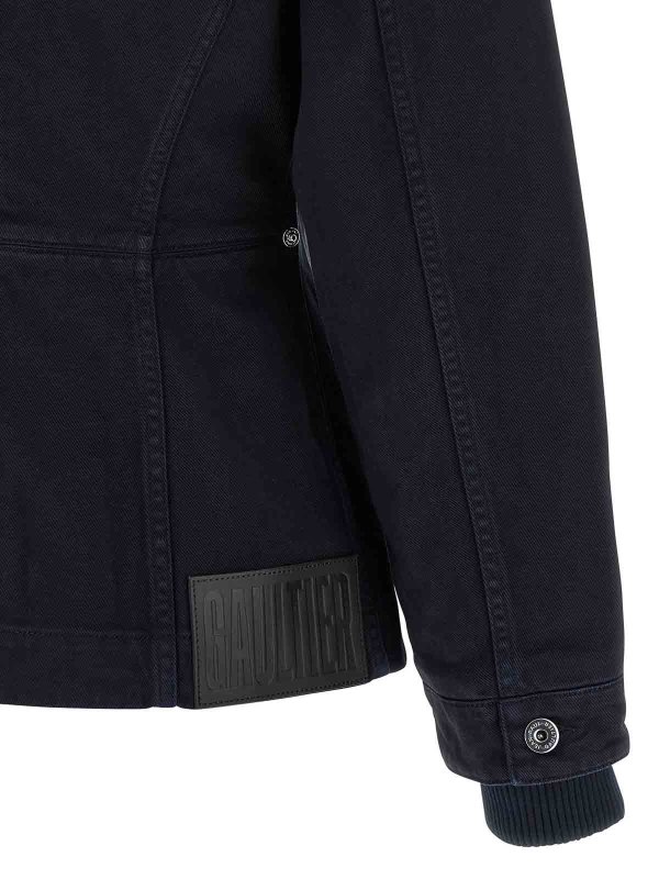 La giacca in denim a fessura shop online: JEAN PAUL GAULTIER