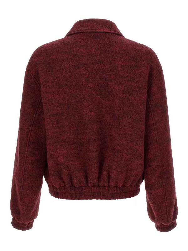 JIL SANDER: casual jackets online - Mlange Wool Bomber Jacket