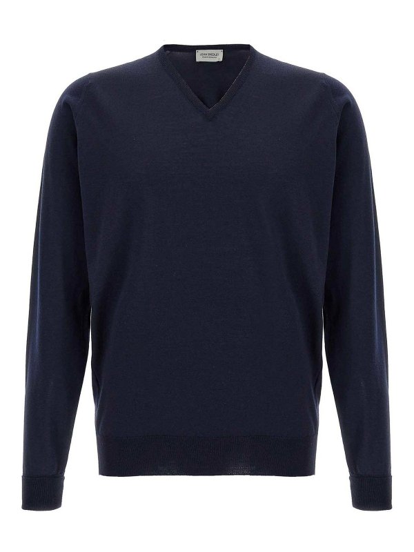 JOHN SMEDLEY: Cardigans - Cardigan - Bleu