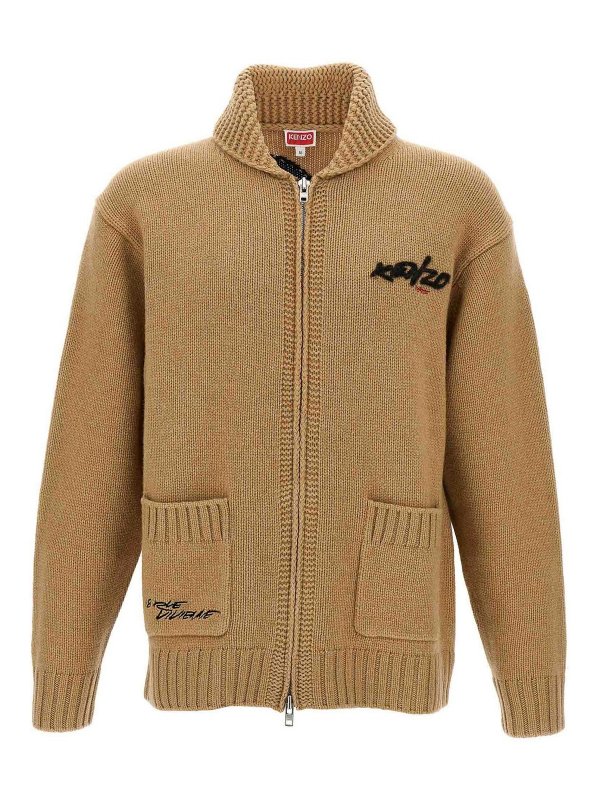 KENZO: cardigans - X Futura 2000 Cardigan