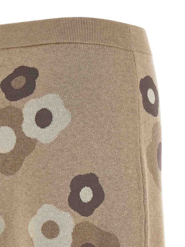 膝丈/ミディスカート - ベージュ shop online: KENZO