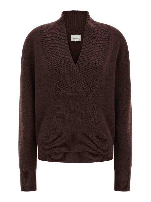 LOULOU STUDIO: Cardigans - Cardigan - Marron