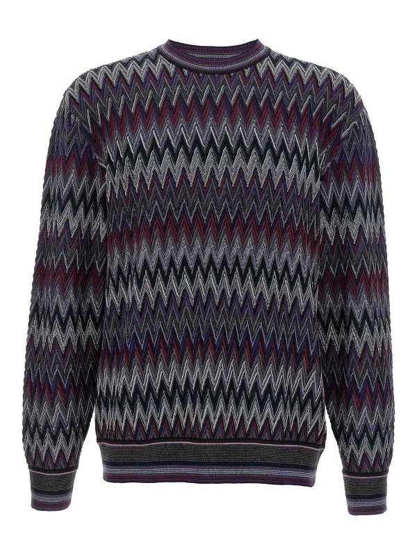 MISSONI: maglia collo rotondo - Maglione a zigzag