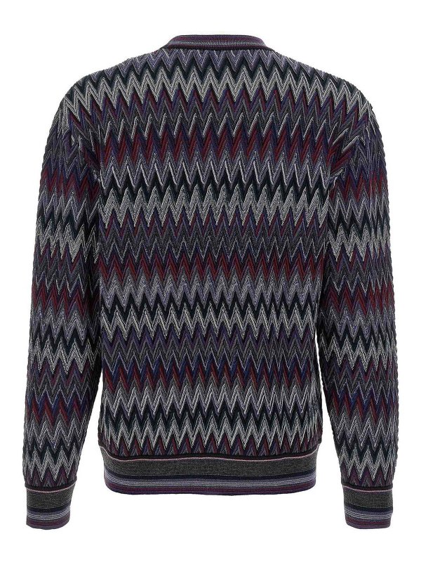 MISSONI: maglia collo rotondo online - Maglione a zigzag