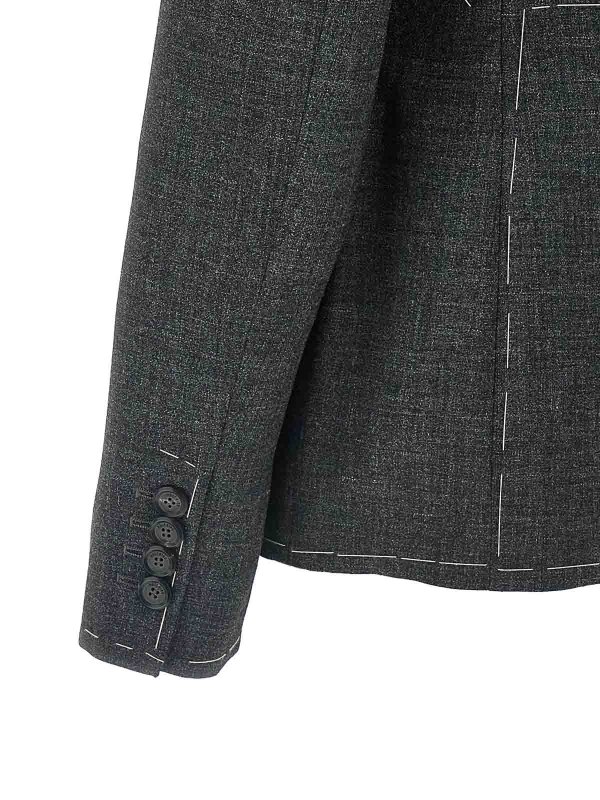 Embroidered Canvas Blazer shop online: MOSCHINO