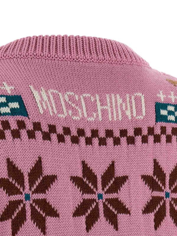 Intarsia Wool Sweater shop online: MOSCHINO