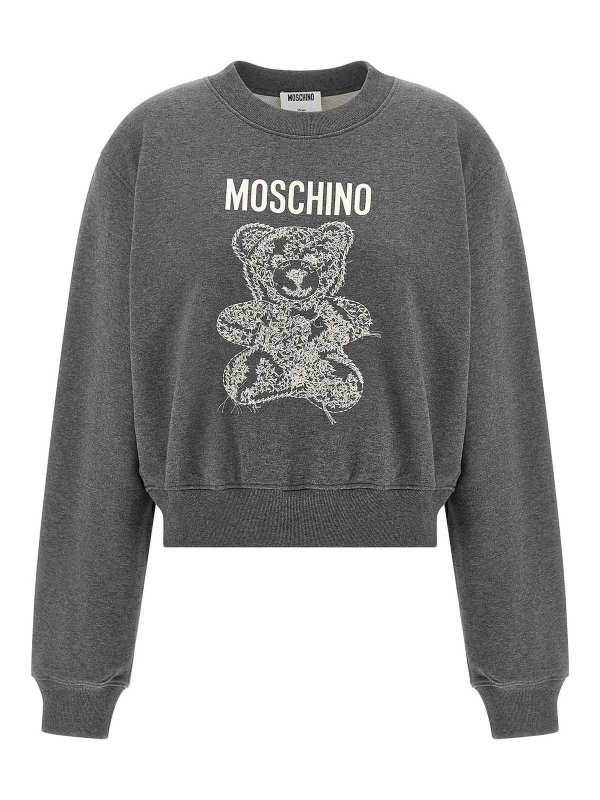 MOSCHINO: Sweatshirts und Pullover - Sweatshirt - Grau