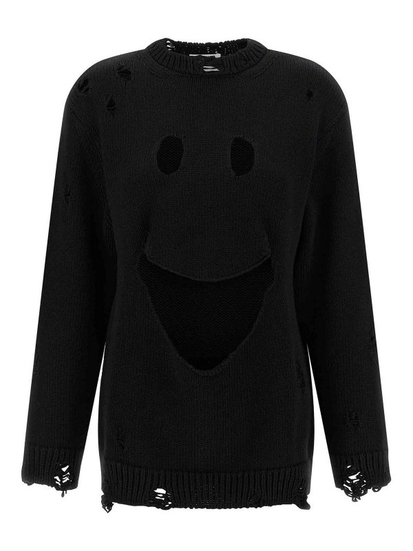 MOSCHINO: クルーネック - クルーネック - 黒