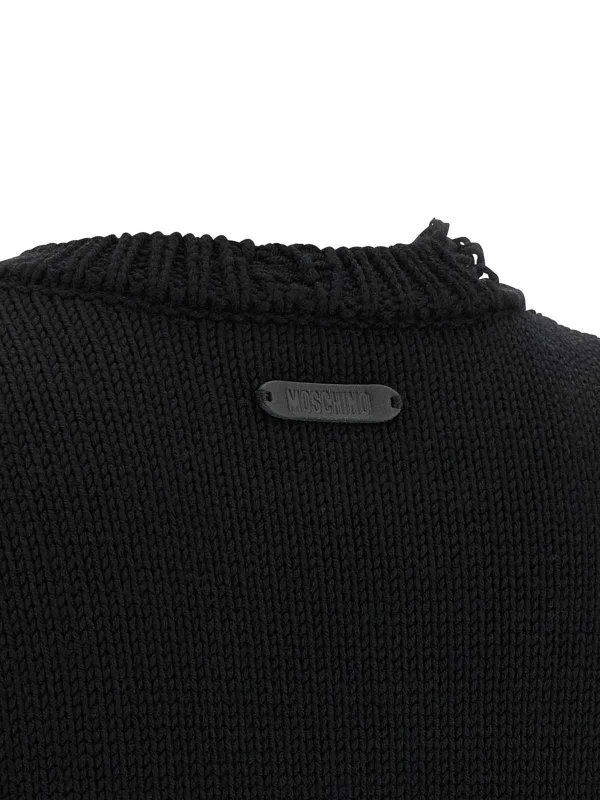 クルーネック - 黒 shop online: MOSCHINO