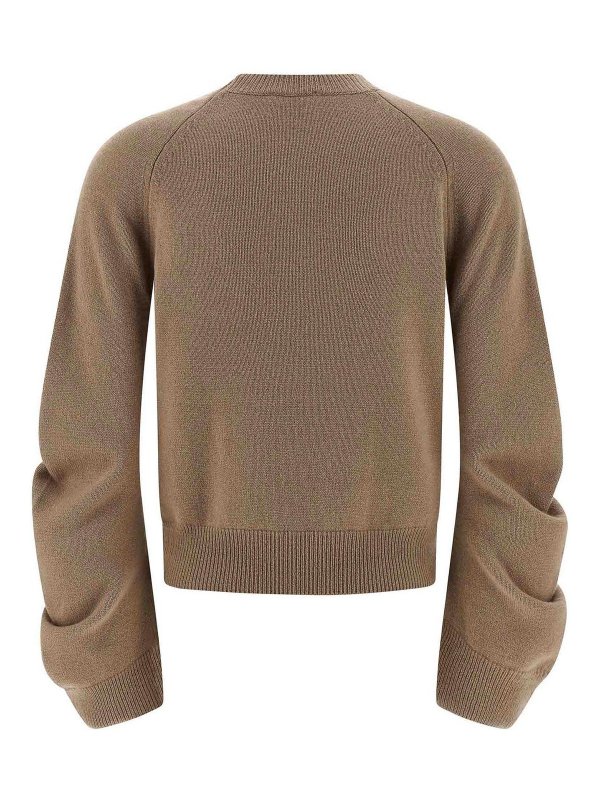Nude: Strickpullover mit Rundhalsausschnitt online - Rundhalspullover - Beige