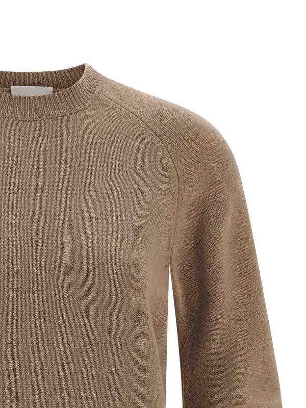 The Best Shops Nude: Strickpullover mit Rundhalsausschnitt - Rundhalspullover - Beige