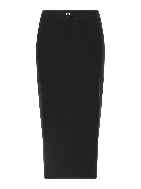 OFF-WHITE: Knee length skirts & Midi - Logo Skirt