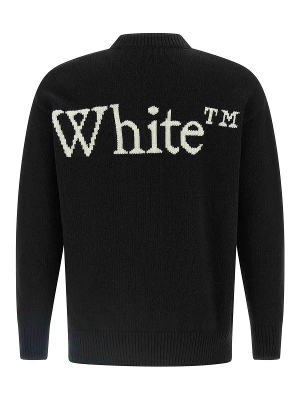 OFF-WHITE: Pull col rond online - Pull Col Rond - Blanc