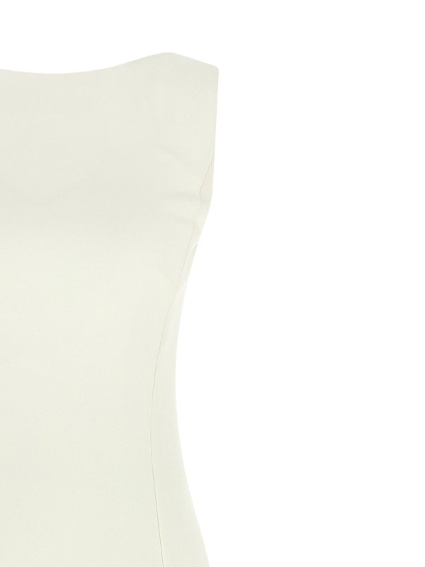 The Best Shops Pinko: Knielange Kleider - Knielanges Kleid - Weiß