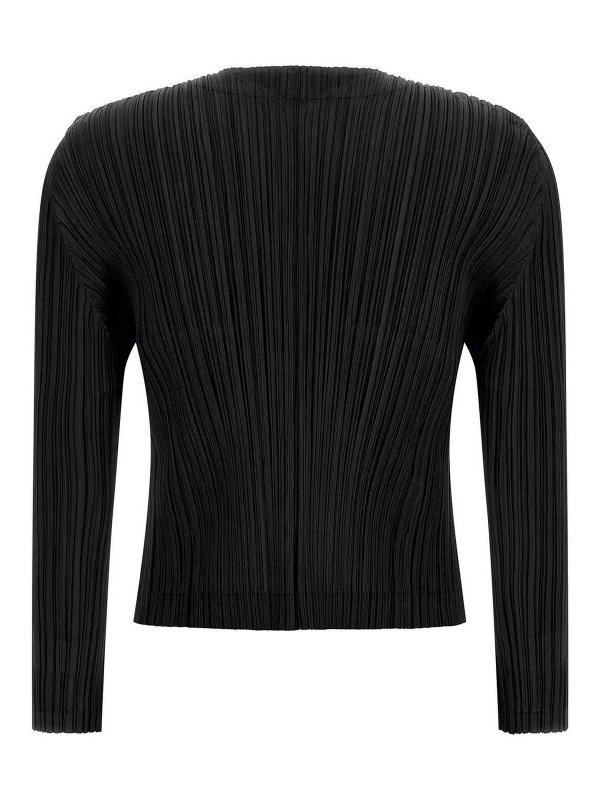PLEATS PLEASE ISSEY MIYAKE: カーディガン online - カーディガン - 黒