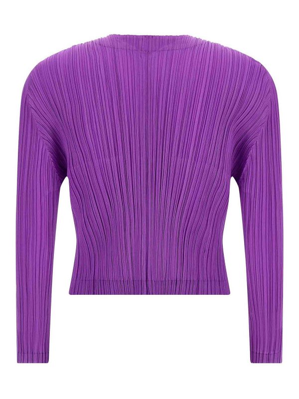 PLEATS PLEASE ISSEY MIYAKE: カーディガン online - カーディガン - 紫