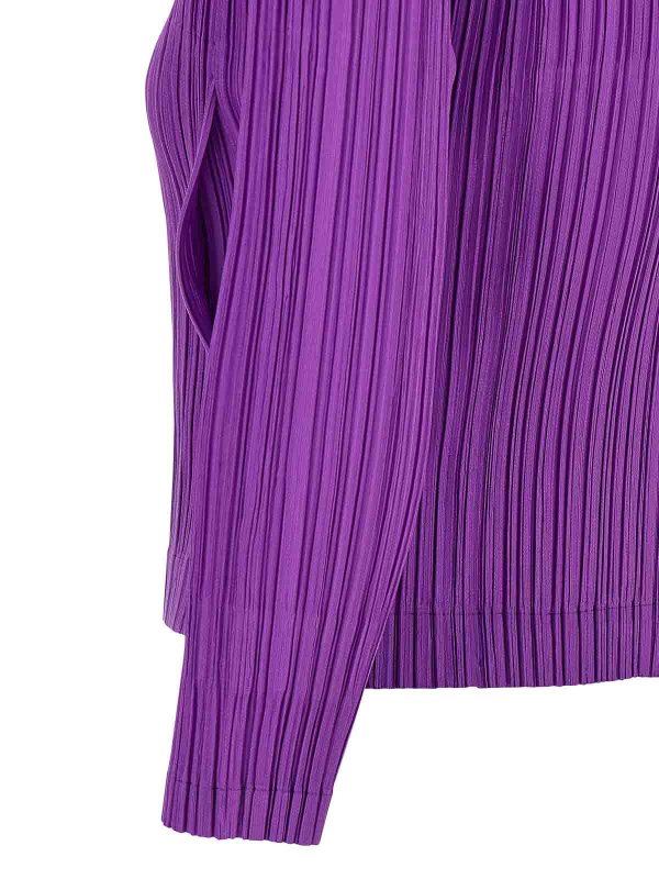 カーディガン - 紫 shop online: PLEATS PLEASE ISSEY MIYAKE