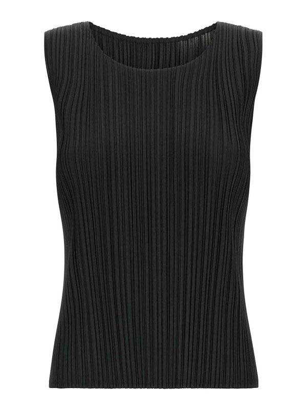 PLEATS PLEASE ISSEY MIYAKE: Tops und Tank Tops - Top - Schwarz