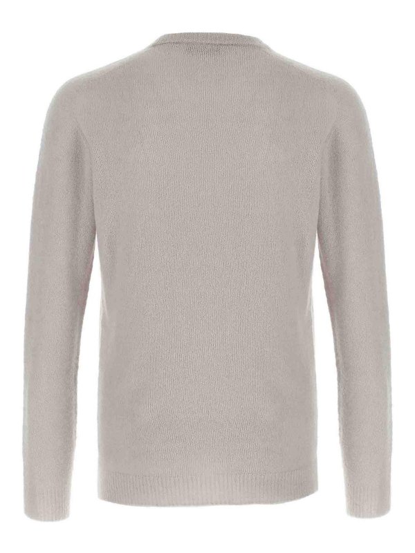 ROBERTO COLLINA: Strickpullover mit Rundhalsausschnitt online - Rundhalspullover - Grau