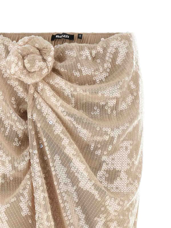 The Best Shops ROTATE Birger Christensen: Faldas media pierna y semilargas - Falda Semilarga - Beis