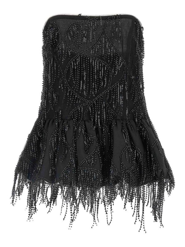 ROTATE Birger Christensen: Top e canotte - Top a bolle di paillettes