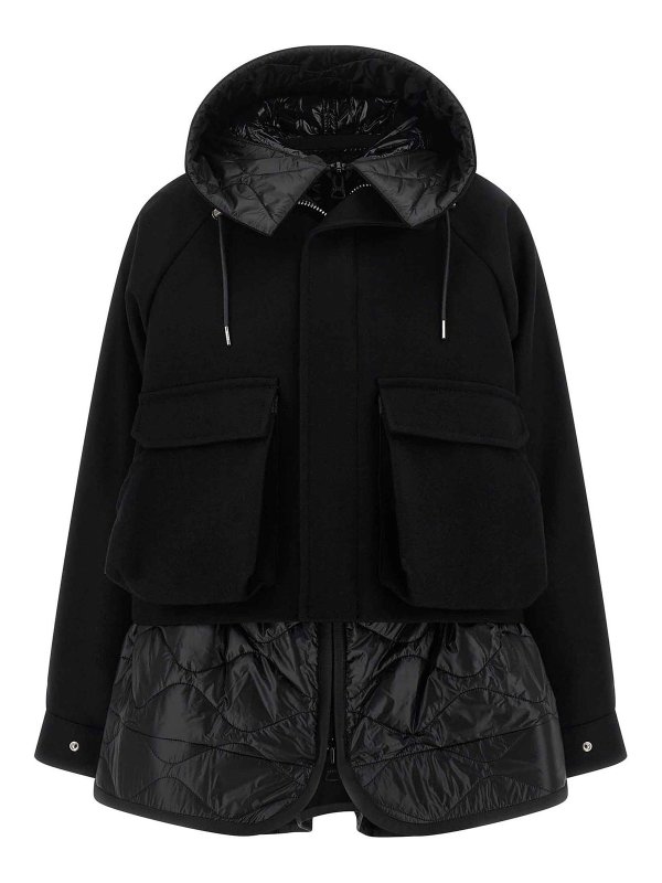 Sacai: Casualjacken - Casualjacke - Schwarz