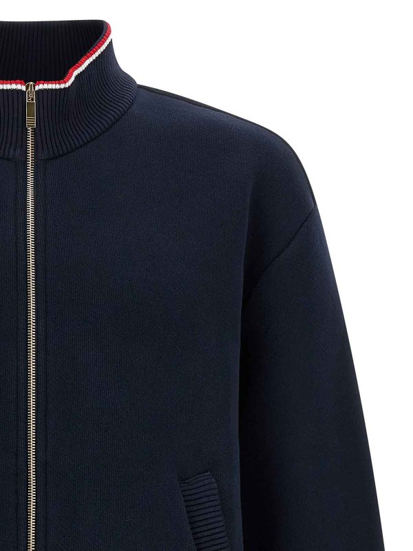 The Best Shops THOM BROWNE: Sweatshirts & Sweaters - Rwb Piping Sweatshirt