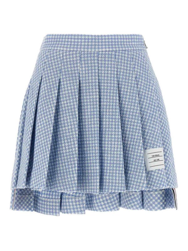 THOM BROWNE: Knee length skirts & Midi - Pleated Tweed Skirt