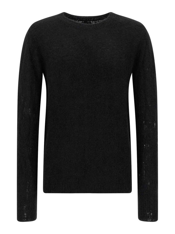 THOM KROM: Suéteres con cuello pico - Suéter Cuello Redondo - Negro