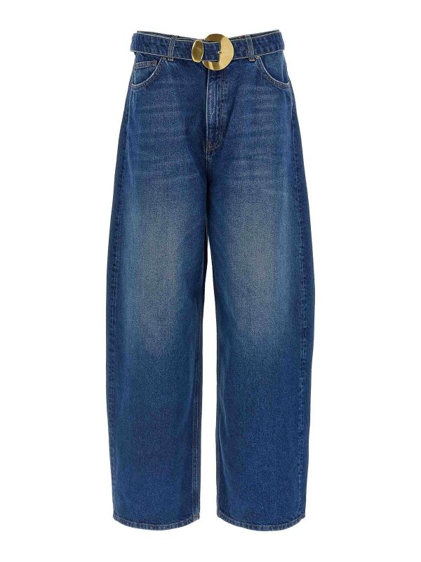 TWINSET: bootcut jeans - Maxi Buckle Jeans