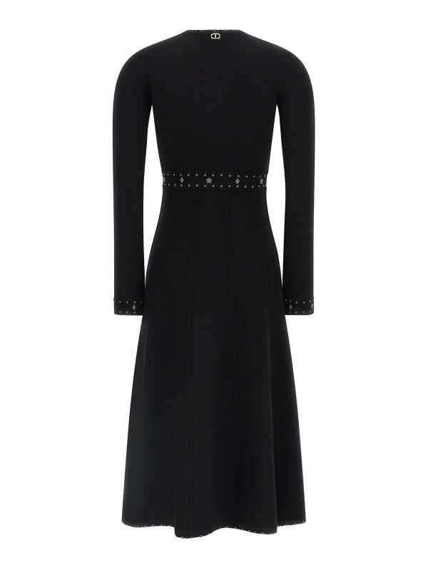 TWINSET: knee length dresses online - Rhinestone Studded Dress