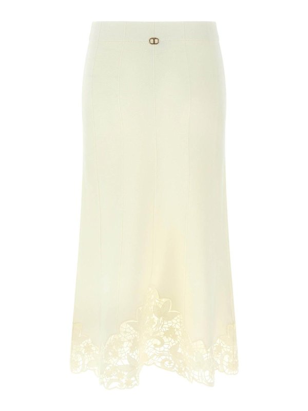 TWINSET: ニーレングススカート＆ミディ丈 online - 膝丈/ミディスカート - 白