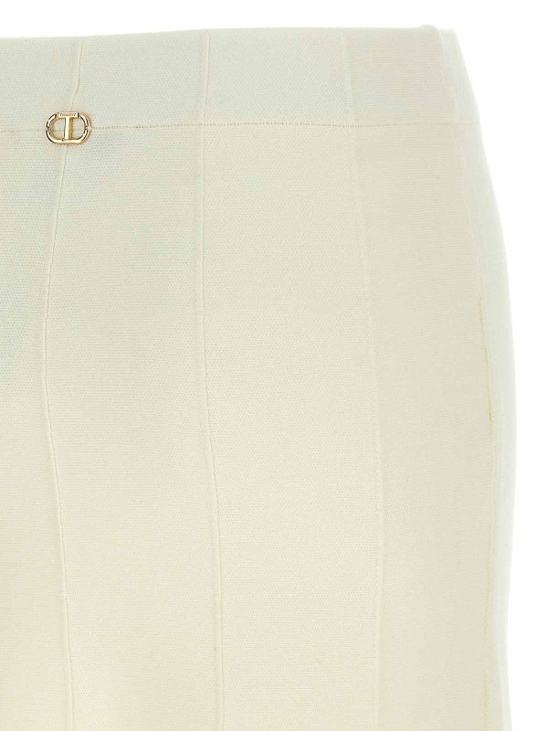 膝丈/ミディスカート - 白 shop online: TWINSET