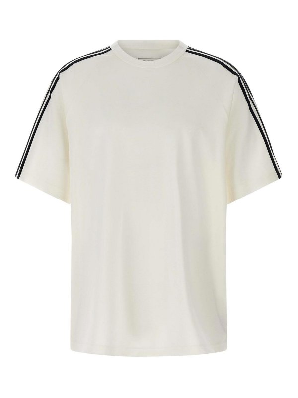 Y-3: T-shirts - T-Shirt - Blanc