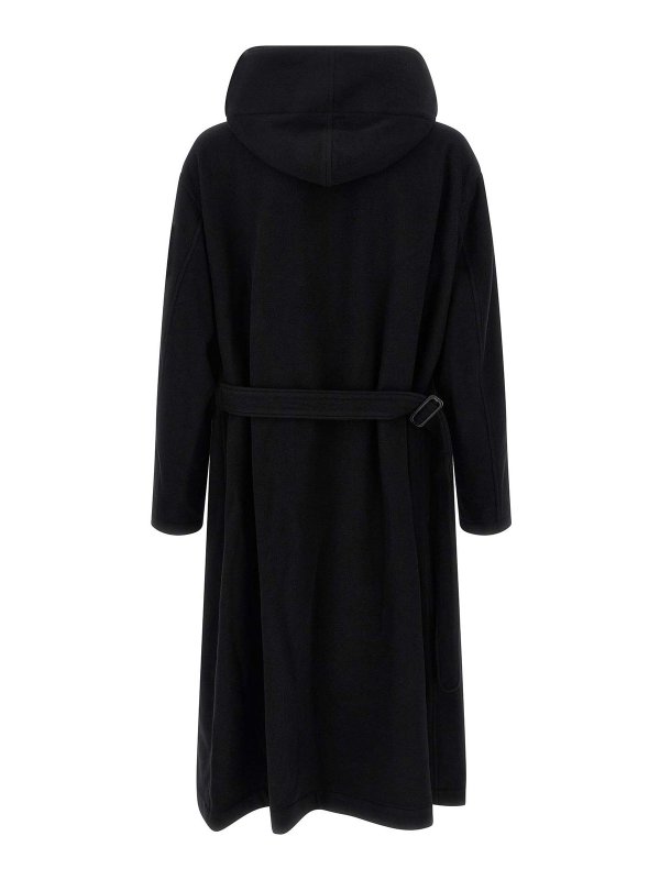 YOHJI YAMAMOTO: short coats online - Hooded Coat