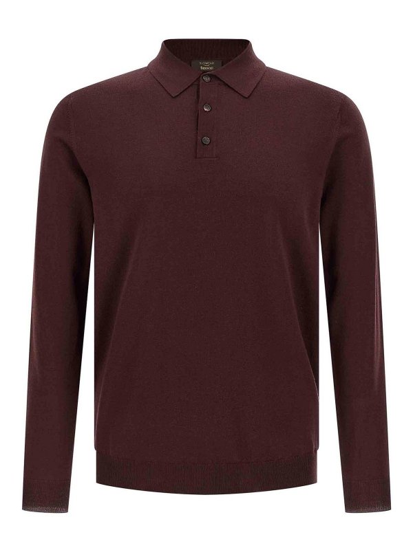 ZANONE: Poloshirts - Poloshirt - Dunkelrot