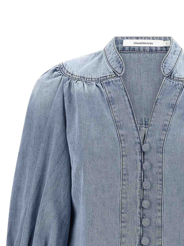 The Best Shops ZIMMERMANN: Blusas - Blusa - Azul Claro