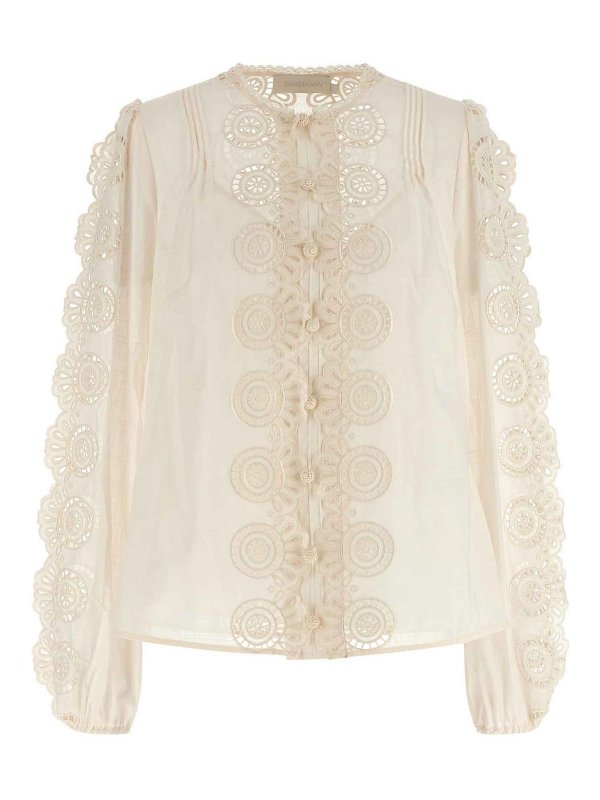 ZIMMERMANN: blouses - Lucky Embroidered Blouse