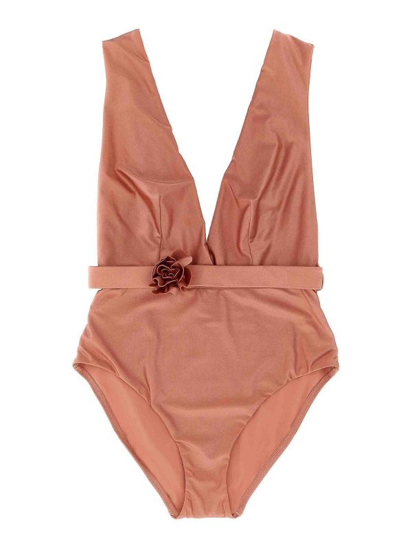 ZIMMERMANN: one-piece - Lucky Plunge Flower One-Piece Swimsuit