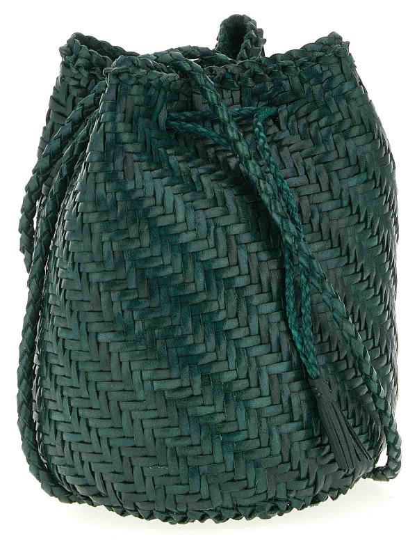 DRAGON DIFFUSION: cross body bags online - Pompom Double Jump Bucket Bag