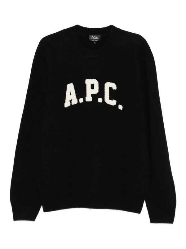 A.P.C.: U-Boot-Ausschnitt - U-Boot-Pullover - Schwarz