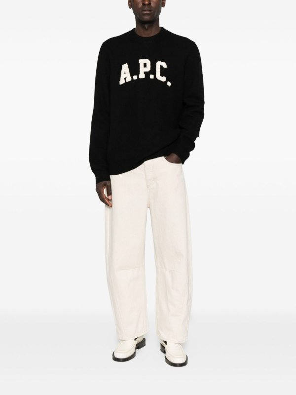 A.P.C.: U-Boot-Ausschnitt online - U-Boot-Pullover - Schwarz