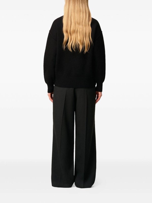 The Best Shops AMI PARIS: U-Boot-Ausschnitt - U-Boot-Pullover - Schwarz