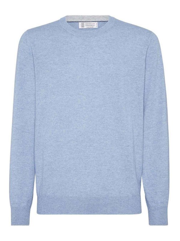 BRUNELLO CUCINELLI: ボートネック - ボートネック - ブルー