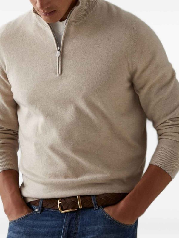 U-Boot-Pullover - Beige shop online: BRUNELLO CUCINELLI